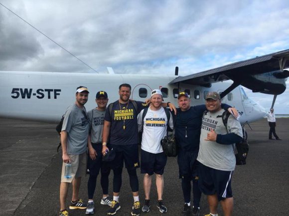 Michigan coaches en route to Melbourne